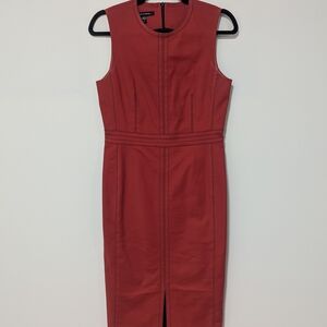 Chic Sleeveless Rust Dress